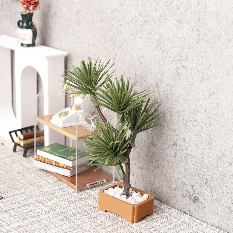 Us Bonsai Garden - 1 Stück Mikro-Landschaftsgarten Bonsai-Ornament 1/12 Puppenhaus