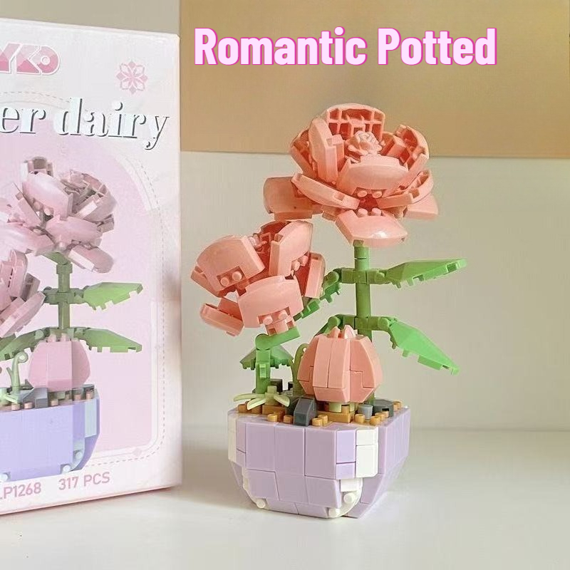 Bonsai Garden Lego - Mini Topf Blumen Baustein Sets Kinder