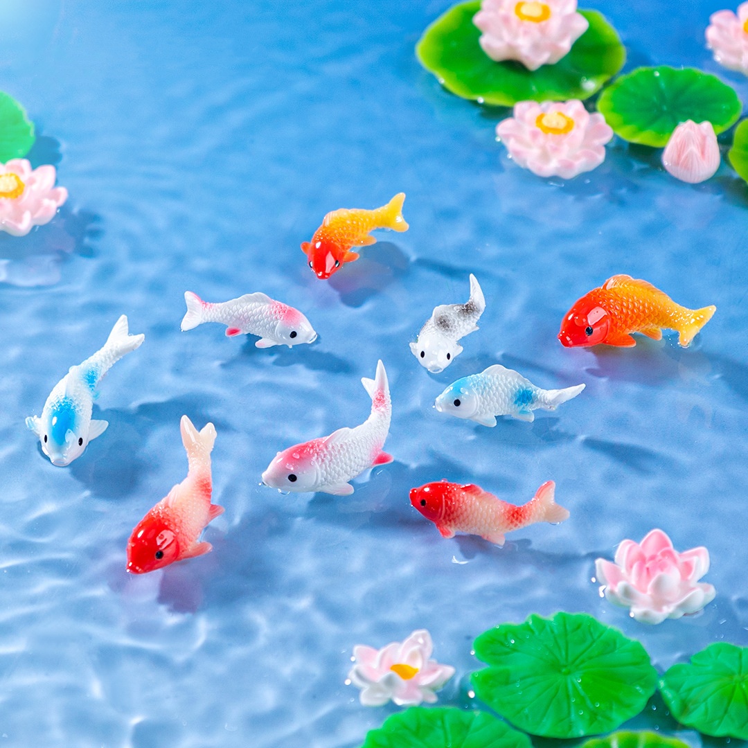 Bonsai Garden Mini - 10PCS Mini Koi Fisch Harz Goldfisch