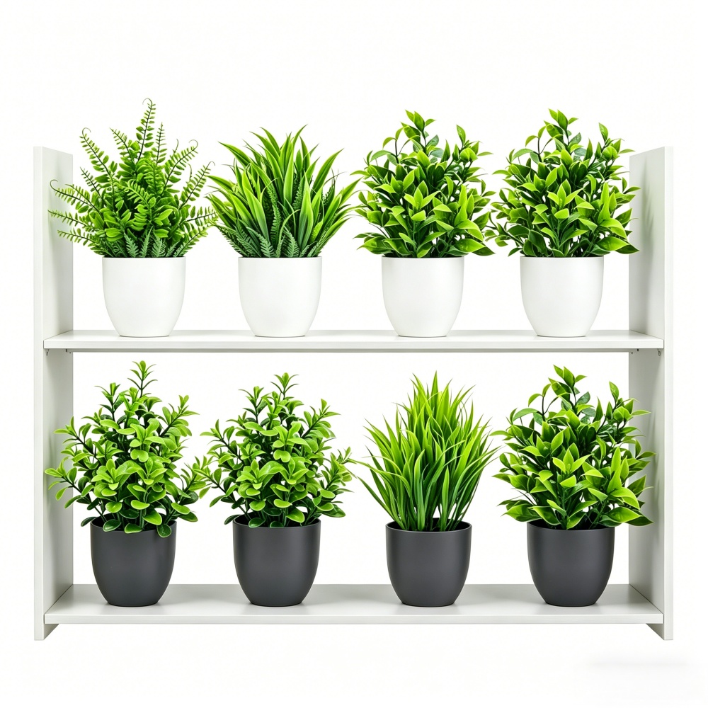 Bonsai Garden Mini - 4-teiliges Set Mini Künstliche Pflanzen im