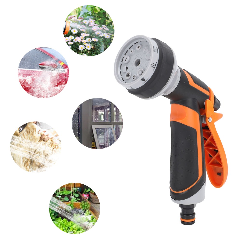 Gardena Hose Comfort - ABS, Gummi-Gartenschlauchdüse mit 10 Modi, Schwarz