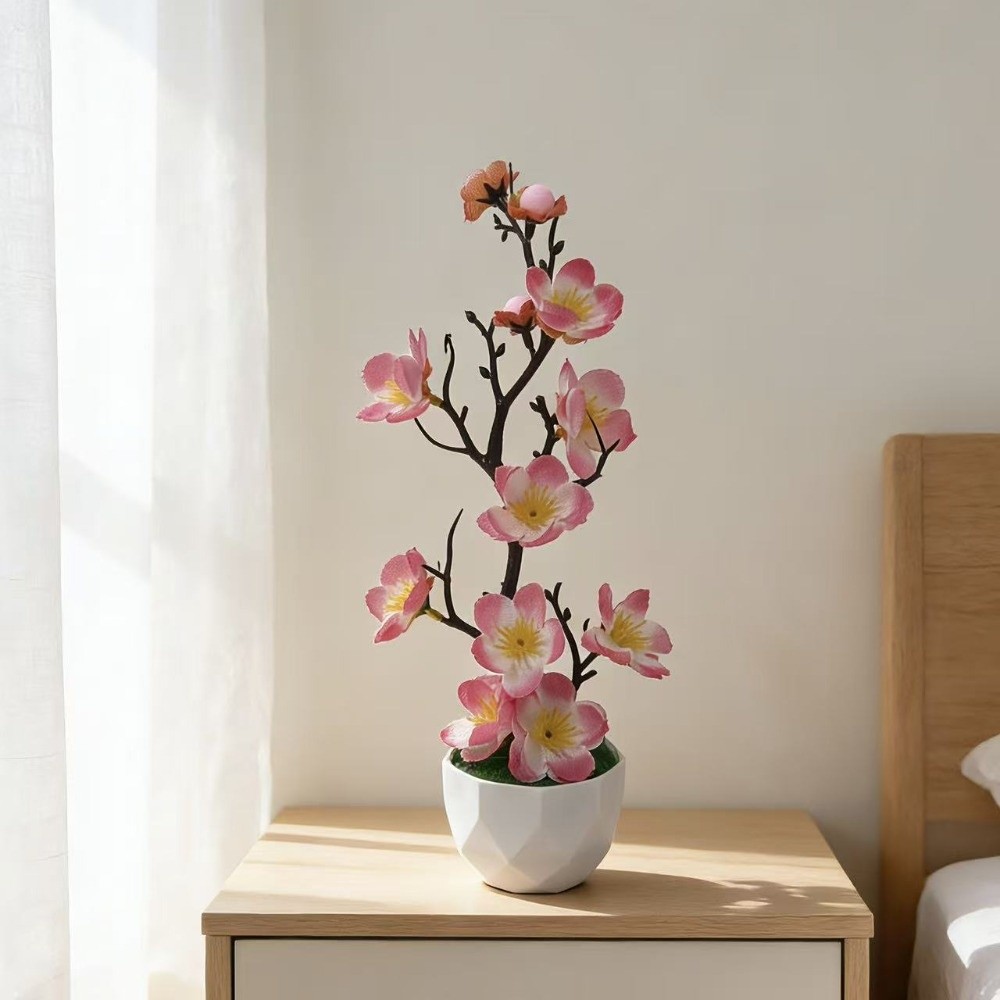 Rote Künstliche Pflaumenblüte  – Bonsai Garden Mini Bewertung und Preis