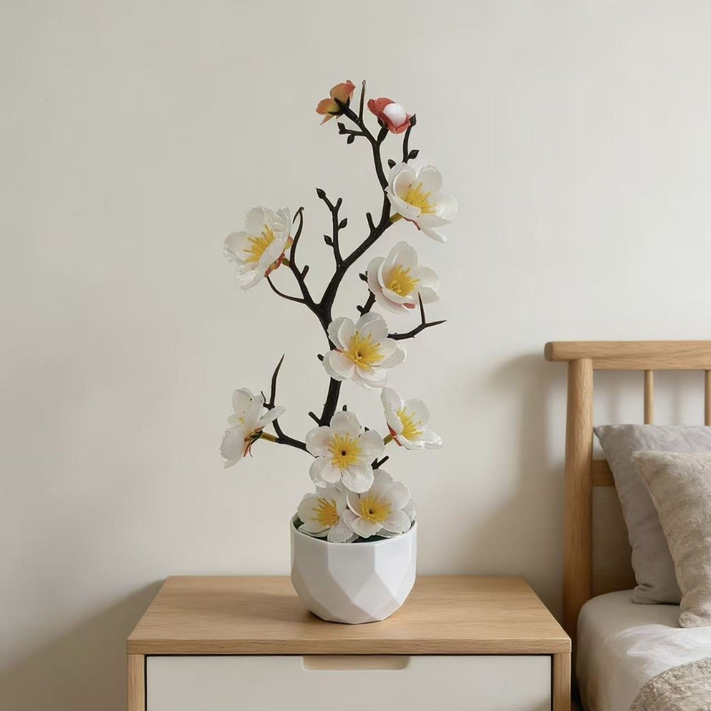 Rote Künstliche Pflaumenblüte  – Bonsai Garden Mini Bewertung und Preis